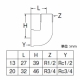 三栄水栓製作所 ストリートエルボ(クロム) 呼び13(R1/2×Rc1/2) 青銅製 JT72-13 画像2