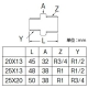 三栄水栓製作所 砲金異径六角ニップル 呼び20(R3/4)×13(R1/2) 青銅製 T700-1-20X13 画像2