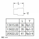 三栄水栓製作所 銅管水栓ソケット 呼び13(Rp1/2)×15.88 青銅製 T50-13X15.88 画像2