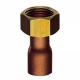三栄水栓製作所 ナット付銅管アダプター 呼び13(G1/2)×12.7 パッキン付(ノンアスベスト) T56-1-13X12.7 画像1