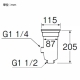 三栄水栓製作所 流し排水栓 キッチン用 二槽シンク用 取付(ネジ径87) ポリプロピレン製 H6510 画像2