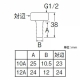 三栄水栓製作所 ペア樹脂管金具セット バスルーム用 T421-862の10A・12A、T421-863、T421R-863、T421R-862、T421R-863E用 T421-4S-10A 画像2