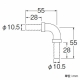 三栄水栓製作所 ペアホースL金具セット バスルーム用 T4205-86-10A×20用 T4215-32S-10A 画像2