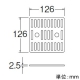 三栄水栓製作所 角目皿 排水用品 PH48用 幅:126mm PH48F 画像2