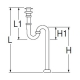 三栄水栓製作所 アフレ付Sトラップ 洗面用品 オーバーフロー用 アジャスト付 排水栓外径:54mm H70-25 画像2