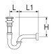 三栄水栓製作所 アフレ付Pトラップ 洗面用品 オーバーフロー用 アジャスト付 排水栓外径:54mm H71-25 画像2