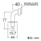 三栄水栓製作所 洗濯機用L型ニップル 曲げ角度:90° 自動ストップ機能付 PY122-40TVX-16 画像2