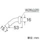 三栄水栓製作所 洗濯機用L型ニップル ネジサイズ:W26山20 PY12J-4X-16 画像2