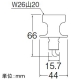 三栄水栓製作所 洗濯機用ニップル ネジサイズ:W26山20 自動ストップ機能付 PT3350 画像2