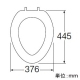 三栄水栓製作所 前丸便座用座 トイレ用 PW903補修用座 幅:376mm 奥行:445mm アイボリー PW903-2-I 画像4