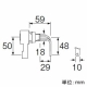 三栄水栓製作所 ロータンクレバー トイレ用 レバーからフロートまで:59mm PH84-17X 画像3
