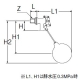 三栄水栓製作所 セミWボールタップ トイレ用品 ポリ玉付 ポリ玉直径:95mm 呼び:13 V47-13 画像2