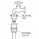 三栄水栓製作所 ジョイント(大口径) ガーデニング 適合ホース内径:15～18mm PL70-50L 画像2