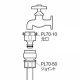 三栄水栓製作所 元口 ガーデニング 吐水口外径15～20mm用 ビス止め式 PL70-10 画像2