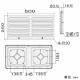 篠原電機 薄型防噴流ギャラリー IP45 AC200V 2個付き ステンレス製 GTS-45W-F2 画像3