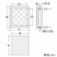 篠原電機 計器用窓枠 SN型(角型タイプ) IP55 強化ガラス 鋼板製 SN-1010K 画像3