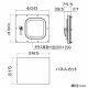 篠原電機 窓枠付小扉 IP55 鋼板製 MD-AY-2020KT 画像3