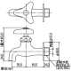 カクダイ 横水栓 節水固定コマ仕様 一般地・寒冷地共用 呼び13 7010-13 画像2