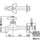 カクダイ 胴長横水栓 節水固定コマ仕様 一般地・寒冷地共用 呼び13 7020-13 画像2