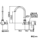 カクダイ 横形スワン水栓 節水固定コマ仕様 一般地・寒冷地共用 呼び13 7080 画像2
