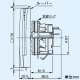 パナソニック パイプファン 圧力形 排気 角形インテリアパネル形 ターボファン 居室・洗面所・トイレ用 壁・天井取付 ホワイト 適用パイプ径φ100mm 速結端子付 FY-08PTA9D 画像3