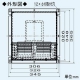 三菱 防火ダンパー付ウェザーカバー 壁埋込30cm角穴取付ロスナイ専用 ネジ付属 鋼板製 P-200KCVD2 画像3