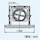 パナソニック 天井埋込形換気扇 低騒音形 ユニットバス用 ルーバーセットタイプ 埋込寸法:177mm角 適用パイプ径:φ100mm FY-17C6U 画像3