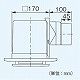 パナソニック 天井埋込形換気扇 給気専用 樹脂製本体 ルーバーセットタイプ パネルタイプ:ホワイト 埋込寸法:177mm角 適用パイプ径:φ100mm FY-17CA6-W 画像2