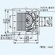 パナソニック 天井埋込形換気扇 排気 低騒音形 鋼板製本体 ルーバーセットタイプ 埋込寸法:240mm角 適用パイプ径:φ100mm FY-24S7 画像3