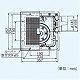 パナソニック 天井埋込形換気扇 排気 低騒音形 人感自動運転形 常時換気付 樹脂製本体 ルーバーセットタイプ 埋込寸法:320mm角 適用パイプ径:φ150mm FY-32CR7V 画像3