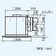 パナソニック 天井埋込形換気扇 排気 低騒音形 コンパクトキッチン用 鋼板製本体 ルーバー別売タイプ 埋込寸法:270mm角 適用パイプ径:φ150mm FY-27BM7 画像2