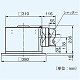 パナソニック 天井埋込形換気扇 排気 低騒音形 鋼板製本体 ルーバー別売タイプ 埋込寸法:320mm角 適用パイプ径:φ150mm FY-32BS7 画像2
