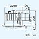 パナソニック 天井埋込形換気扇 [丸形天井埋込換気扇:まる天] 排気 低騒音形 樹脂製本体 ルーバーセットタイプ 丸形・丸穴タイプ 埋込寸法:φ250mm 適用パイプ径:φ100mm FY-25MC1 画像2
