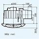 パナソニック 天井埋込形換気扇 [丸形天井埋込換気扇:まる天] 排気 低騒音・大風量形 樹脂製本体 ルーバー別売タイプ 埋込寸法:φ250mm 適用パイプ径:φ100mm FY-25MBK1 画像2