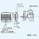 パナソニック パイプファン 排気 ターボファン 壁取付形 角形ルーバー 耐湿仕様 浴室用 引きひもスイッチ付 適用パイプ径:φ70mm コード付 パイプ、屋外フードフルセット FY-13BR1 画像2