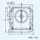 パナソニック 深形パイプフード ステンレス製 ガラリ付 防火ダンパー付 温度ヒューズ120℃ φ150用 シルバーメタリック粉体塗装 FY-MFXB063 画像2