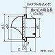 パナソニック 丸形パイプフード ステンレス製 ガラリ付 φ75用 FY-MCX031 画像3