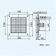 パナソニック 給排気グリル 樹脂製 風量調節形 壁・天井・床用 フィルター付 φ150用 FY-GLV06-W 画像2