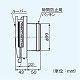 パナソニック 自然給気口 壁用 給気清浄フィルター付 φ100用 FY-GKF42G-C 画像3