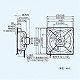 パナソニック 有圧換気扇 ステンレス製 給気仕様 25cm 単相・100V 公称出力:20W 取付開口寸法 内寸:275 角 FY-25GSXS4 画像3