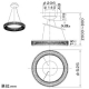 コイズミ照明 LED一体型ペンダントライト ～8畳用 《Ring Pendant》 直付・埋込両用型 埋込穴φ160mm 調光タイプ 電球色 専用リモコン付 AP42693L 画像2