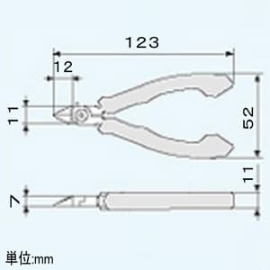 エンジニア マイクロニッパー ESD対応 切断能力:銅線φ0.8mm 呼びサイズ115mm バネ付 NP-05 画像3