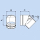 因幡電工 スリムダクトSD スリムコーナー平面45° 曲り 77タイプ アイボリー SKF-77-I 画像3