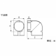 因幡電工 配管化粧カバー(ビル設備用) 《スリムダクトPD》 PDコーナー90° 曲がり(エルボ) PDE-120-I 画像2