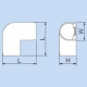 因幡電工 給水・給湯用配管化粧カバー(屋内用) 《リフォームダクトJD》 平面エルボカバー90° JK-25 画像3