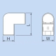 因幡電工 給水・給湯用配管化粧カバー(屋内用) 《リフォームダクトJD》 立面アウトコーナー90° JCO-25 画像3