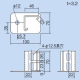 因幡電工 アングルコーナー ベース部・ツバ1方向出 1set=右用×1個/左用×1個 LAK-3Y 画像2