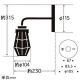 後藤照明 ブラケットライト ビス止めガード BK型 60Wクリヤー球付 E26口金 壁面取付専用 黒塗装 GLF-3453BK 画像2